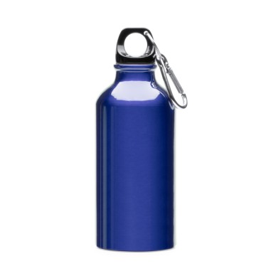 Bidón de aluminio con mosquetón con capacidad de 400 ml. Personaliza el bidón, en uno de sus divertidos colores.