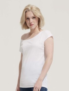 Camiseta mujer, hombro al aire