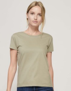 Camiseta mujer manga corta Serigrafia publicidad barata
