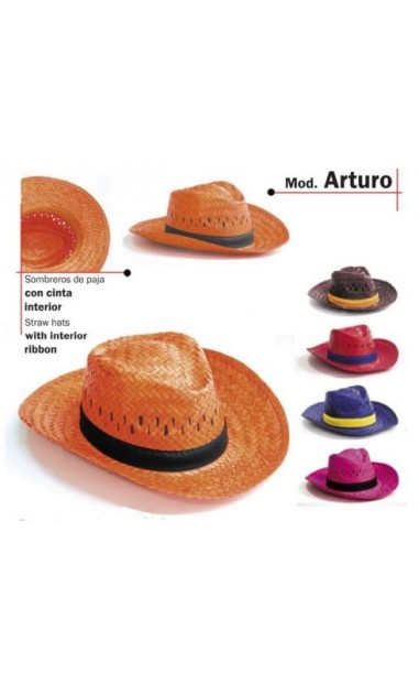SOMBRERO DE PAJA CON CINTA INTERIOR
