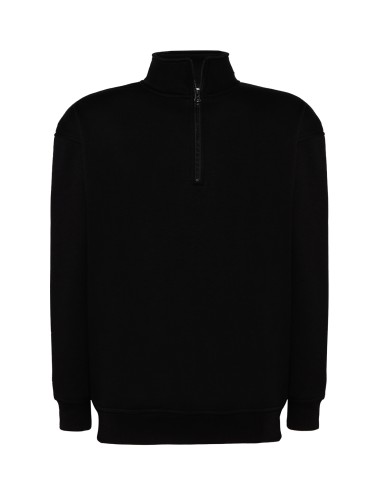 Sweatshirt com meio fecho
