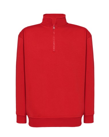 Sweatshirt com meio fecho