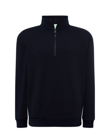 Sweatshirt com meio fecho