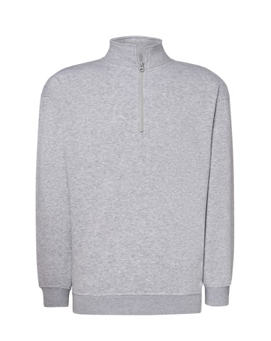 Sweatshirt com meio fecho