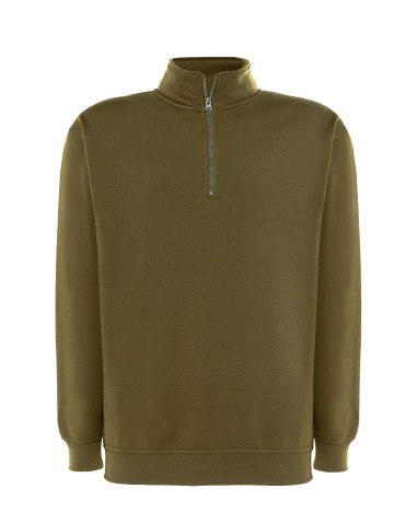 Sweatshirt com meio fecho