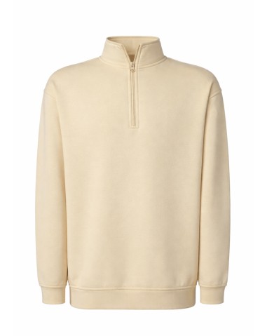 Sweatshirt com meio fecho