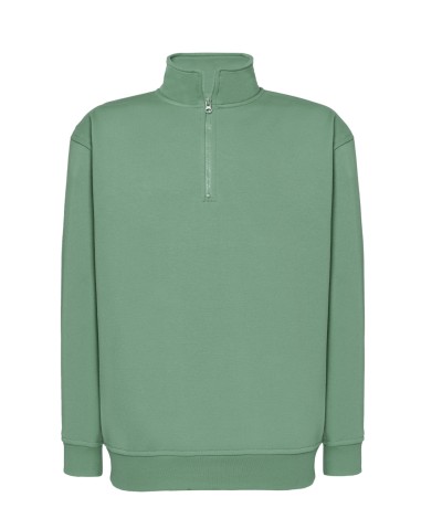 Sweatshirt com meio fecho