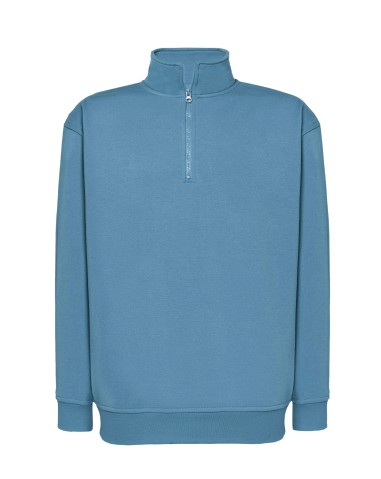 Sweatshirt com meio fecho